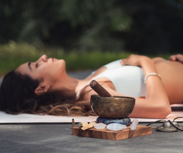 Woman receiving somatic therapy for complex ptsd in a calming Los Angeles environment