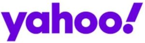 Purple background with the words yahoo written in white, leading to a linked article featuring therapist Cheryl Groskopf, Lmft.