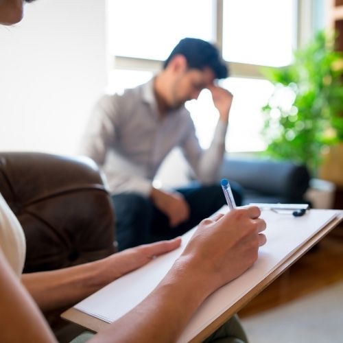 Therapy office in Los Angeles catering to complex ptsd, featuring a nurturing space with plants and therapeutic tools.